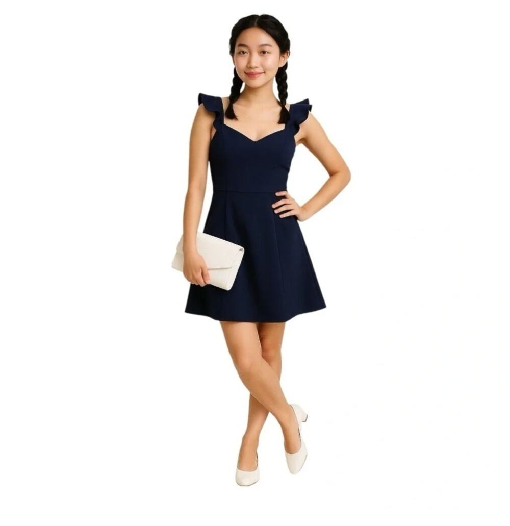 Navy Blue Junior Dress